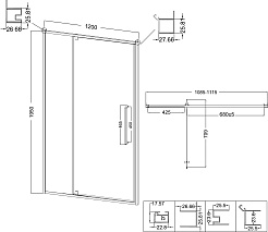 Niagara Душевой уголок Nova 120x80 NG-85-12AB-A80B-34 – фотография-12